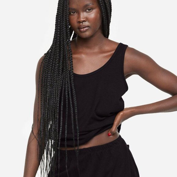 MATE the Label Tops - NWT Mate the Label Tencel Black Sleep Tank - Size: Large